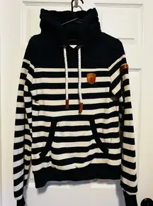 Striped Blue and White Hoodie