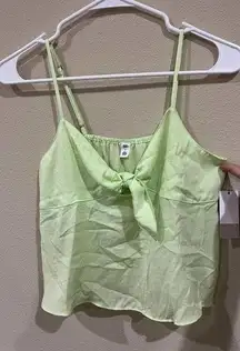 BP Womens‎ Top Green Tie Front Sleeveless Cami Tank Size Small