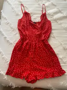 Red Polka Dot Romper