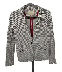 Banana Republic Cotton Striped Blazer Size S Small Nautical Classic Preppy