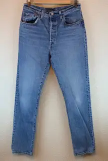 Levi’s women’s 501 jeans sz 32 straight high rise medium wash button fly casual