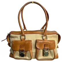 Dooney & Bourke Vintage Top Handle Logo Purse Multi Pocket