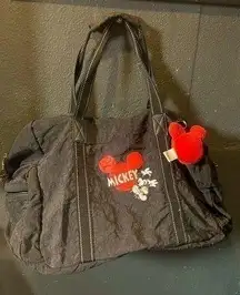 Vintage Disney Mickey Mouse Black Red Duffel Bag