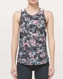 NWT Lululemon Athletica Sculpt 2 Tank Top Dapple Dazed Multi Floral mesh size 6