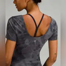 NWT Lululemon Align T-Shirt Diamond Dye Lunar Rock Black Tie-Dye Women's Top