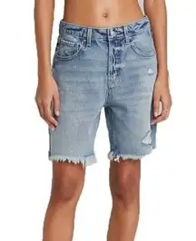 Wild Fable Women's High-Rise Wide Leg Bermuda Jean Shorts -8 NWT