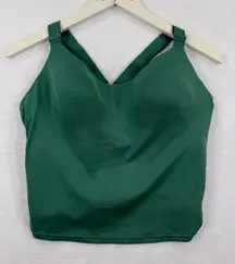 Victoria's Secret Sport Green Ruched Crisscross‎ Strap Sports Bra Tank Top XL