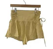 NEW Rays for Days Yellow Gingham Shorts sz S