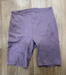 Lululemon lab Embossed Nulu Yoga Short 8" Tracer Print Emboss Purple Size 6