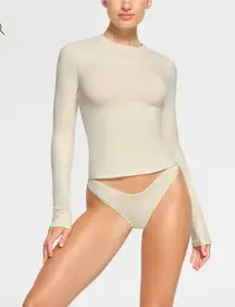 SKIMS Cream Long Sleeve Top
