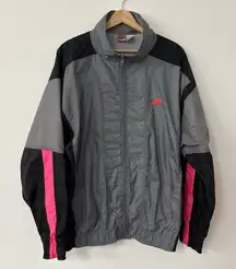 VTG 90s Nike Colorblock Windbreaker Jacket Women’s XL Packable Streetwear Sporty