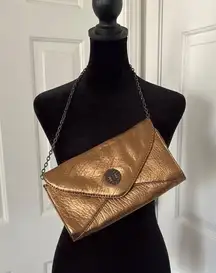 Antonio Melani Bronze Clutch with Chain Strap