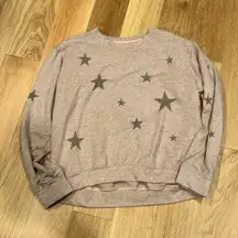 Sundry Women‎ Size 2 Medium L Crewneck Star Print Sweatshirt