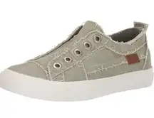 blowfish  Malibu Women's Play Olive Gray Canvas 7.5 M NEW Sneaker Slip On