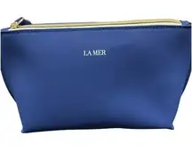 La mer blue makeup bag
