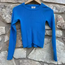 Hippie rose blue sweater size medium