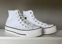 White Platform Converse High-Top Chuck Taylor