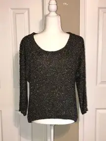 Tweeted Metallic Sweater