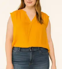Rachel Roy Yellow V-Neck Women's Top