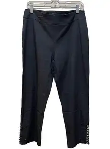 JM collection Ponte Legging pants with chain link Size Petite Large