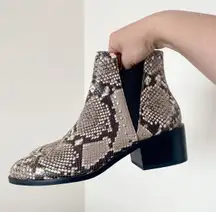 Snakeskin Ankle Booties