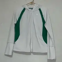 Danskin‎ Now large 12/14  has a reflective logo. Zips, hood, pockets. Stains