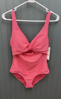 Anne Cole Dream Weaver Twist Front  Melon‎ One Piece Swimsuit women's  Size 6