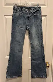 Women’s‎ Arizona Y2K 90’s Low Rise Flare Jeans Size 5 Vintage Denim Grunge