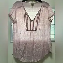 Woman’s Como Vintage Bandana Blouse. Pink White (213)