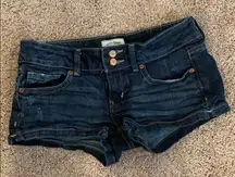 Aeropostale denim distressed mini shorts