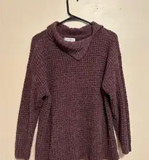 Christopher & Banks Burgundy Cowl Neck Sweater