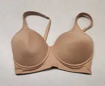 Lands' End Women's Wireless Seamless T-Shirt Bra Size 32D Beige