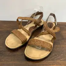 b.o.c Brown Woven Sandal Size 9
