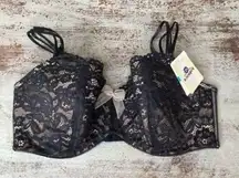 New B'tempt'd by Wacoal Black Lace Bra 36DDD Ciao Bella Balconette Bra