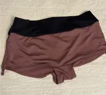 PINK SPORT Women's L/G swim Shorts Drawstring Purple Black‎