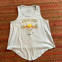 FIFTH SUN DESERT HEAT TOUR LIGHT BLUE TANK TOP