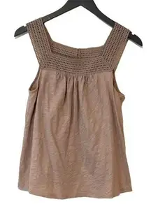 Old Navy Cotton Tank Top w/Lace Trim. Size Medium Mauve‎