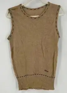 Pringle Embroidered Logo Lightweight Wool Sleeveless Vest‎ Top Size Small