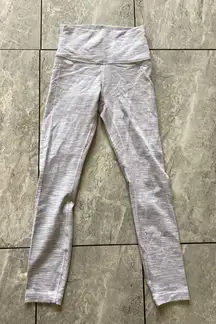 Lululemon Athletica Women Size 4 Gray Striped Align High Rise Leggings Pants