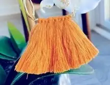 Anthropologie Shiraleah Palma Gold Fringe Crystal  necklace NWT