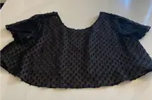 Wildfox medium black crop top open back