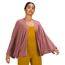 Lululemon Cashlu Knit Textured Wrap Spiced Chai Sweater Oversized Comfy Sz M/L