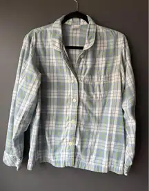 Lands' End Medium Women's Plaid Button-Up Shirt