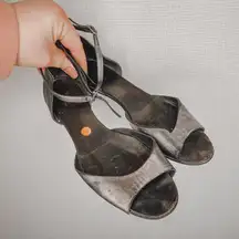 Lanvin Paris | Silver Black Sandals‎ Flats No size AUTH