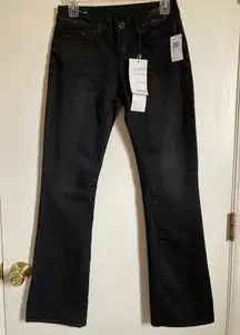 Buffalo David Bitton New Black Distressed Mid Rise Felow Bootcut Jeans #MBG