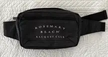 Rosemary Beach 30A Racquet Club Tennis Pickleball Belt Bag Fanny Pack Black