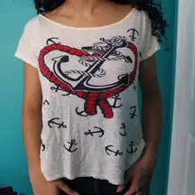 anchor graphic t-shirt