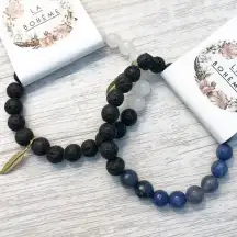 NWT LA BOHEME mixed gemstone diffuser brac…‎