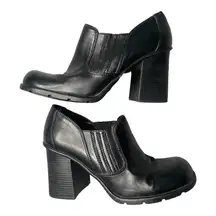 Vintage 90s/Y2K American Eagle Black Chunky Block Heels Size 10