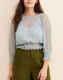 Alice McCall Harvest Moon Ruched Lace Blue Top 6